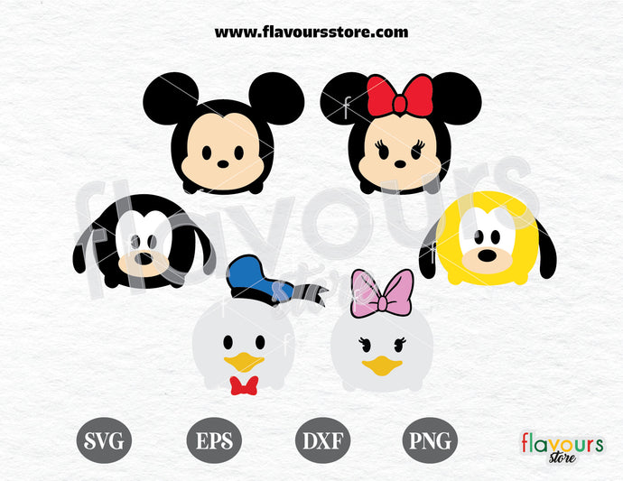 Mouse and Friends Tsum Tsum SVG Cut File