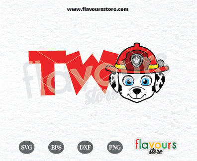 Two Marshall Paw Patrol, Marshall Paw Patrol Svg, Kids cartoon Svg, Paw Patrol Cartoon Svg, Paw Patrol SVG Cut File