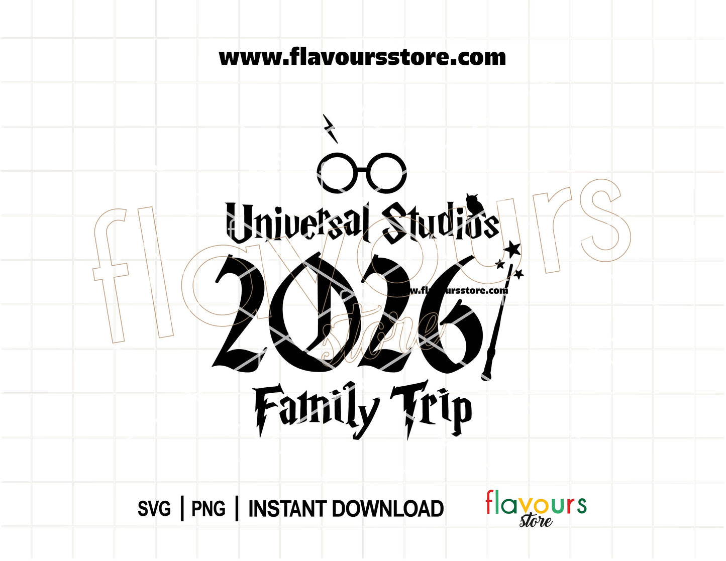 Universal Studios 2026 Family Trip SVG, Harry Potter Fan Cricut Cut File Cricut Silhouette