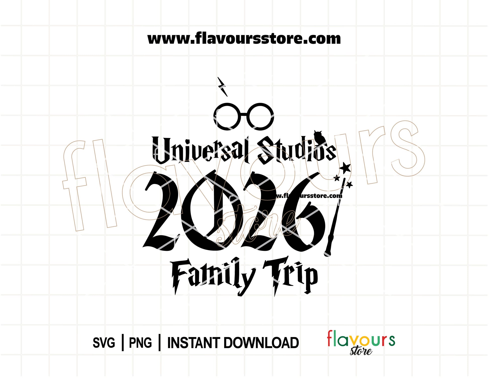 Universal Studios 2026 Family Trip SVG, Harry Potter Fan Cricut Cut File Cricut Silhouette