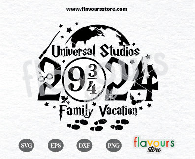 2024 Universal Studio, Potter Fan, Family Vacation SVG Cut File Cricut