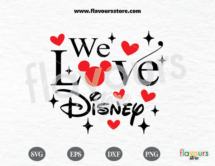 We Love Disney SVG Cut File, Disney svg free, Disney svgs free - FREEBIE