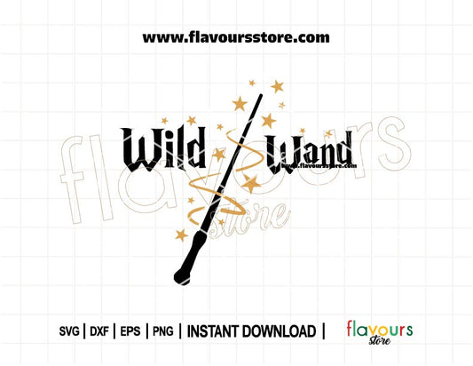 Wild Wand Harry Potter SVG design for Cricut. Perfect for magical DIY crafts, including personalized mugs, shirts, and party decorations.