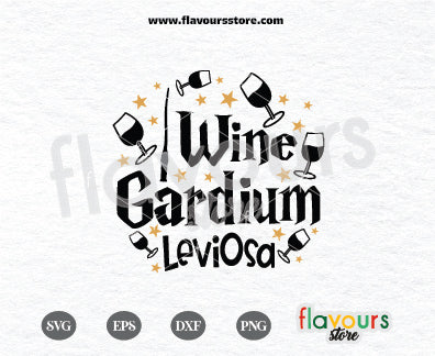 Wine Gardium Leviosa, Hermione Quotes SVG Cut File Cricut