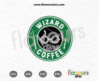 Wizard Coffee, Starbucks Ring, Harry Potter SVG Cut File Cricut