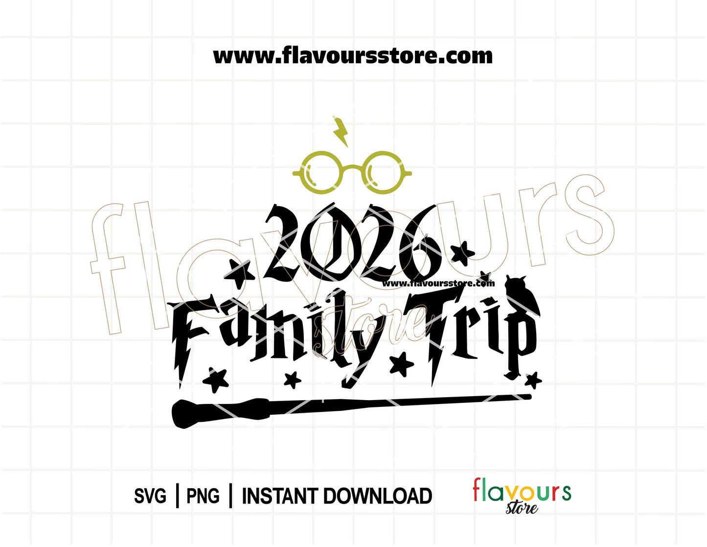 2026 Wizard School Inspired Family Trip SVG for matching vacation shirts and Cricut crafts