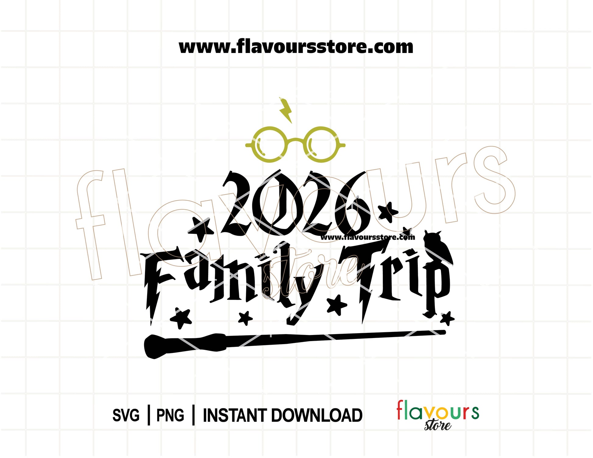 2026 Wizard School Inspired Family Trip SVG for matching vacation shirts and Cricut crafts