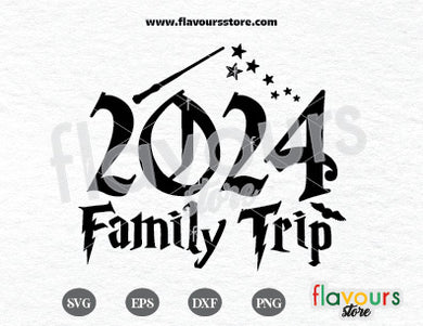 Wizard Wand 2024 Family Trip, SVG Cut File