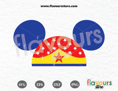 Wonder Woman Hat Ears SVG Cut Files