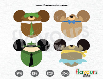 Yogi Mickey Ears Bundle, SVG Cut File