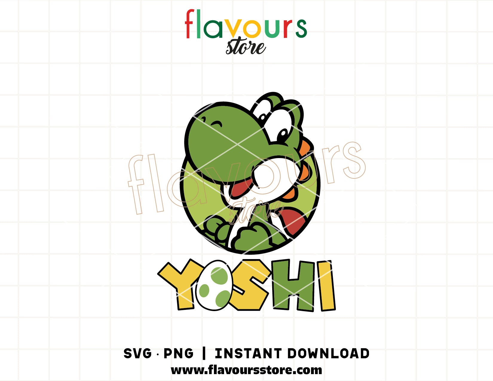 Yoshi character SVG cut file for Cricut, retro gaming dinosaur layered design for family matching holiday shirts and theme park trip apparel.
