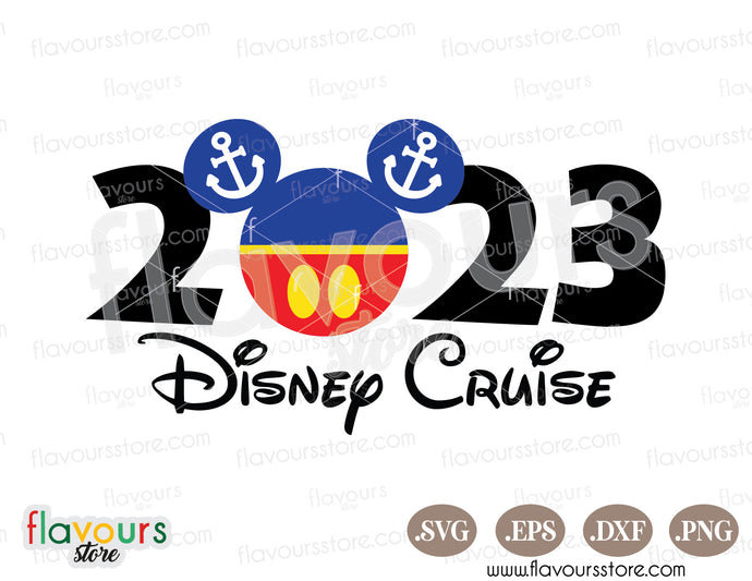 2023 Disney Cruise, Mickey Anchor SVG Cut Files