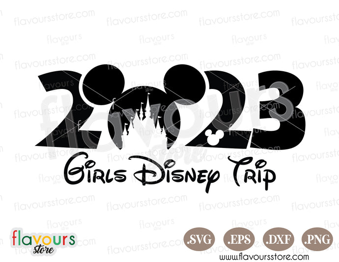 2023 Disney Girls Trip SVG, Mickey Ears SVG Cut Files