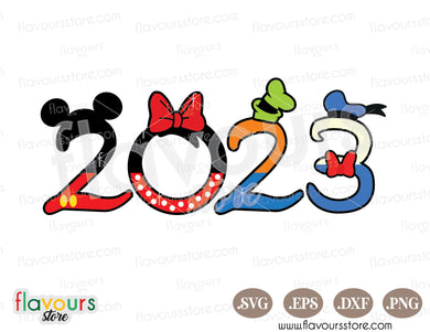2023 Disney Inspired, Mickey Minnie Goffy Donald, Disney Trip SVG Cut File