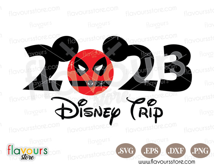 2023 Disney Trip, Deadpool Ears SVG Cut Files