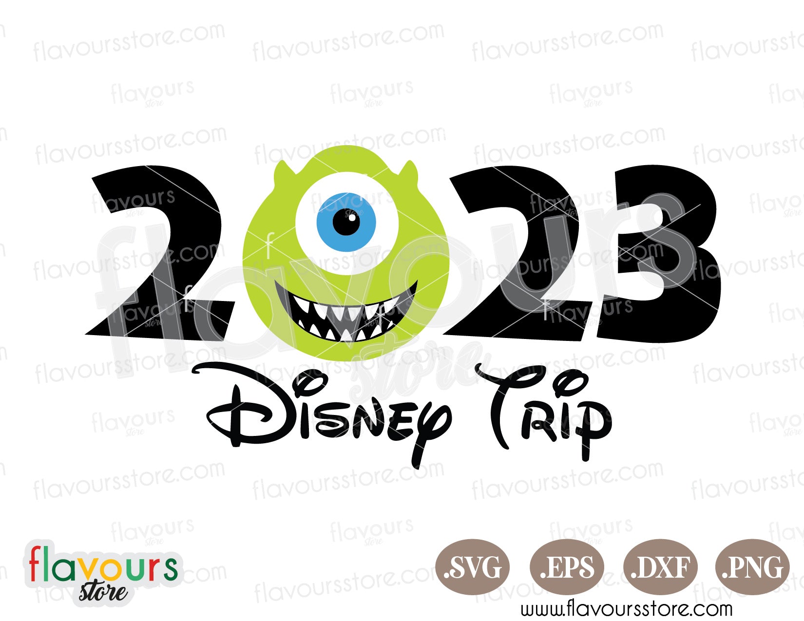 2023 Disney Trip Mike Wazowski, Monster Inc SVG Cut File