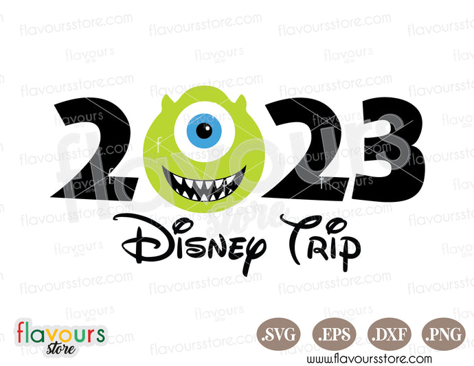 2023 Disney Trip Mike Wazowski, Monster Inc SVG Cut File