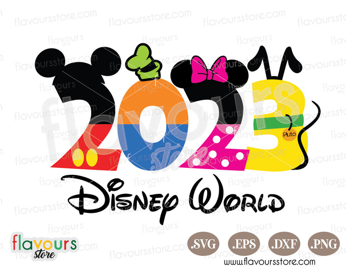 2022 Disney World, Mickey Minnie Pluto Goofy SVG Cut File