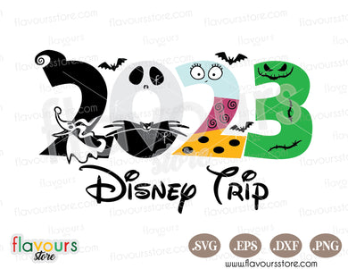 2023 Jack and Sally SVG, Disney Trip, Jack Skellington SVG Cut File