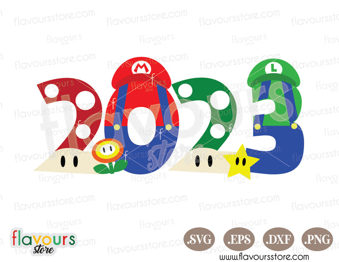 2023 Mario Bros Inspired SVG Cut File