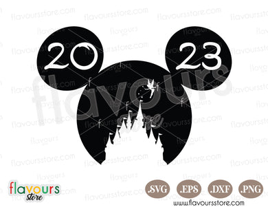 Mickey Ears Disney Castle 2023 SVG Cut Files