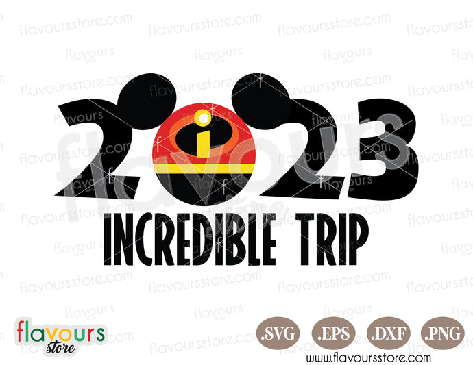 2023 Incredible Trip Mickey Ears SVG Cut File