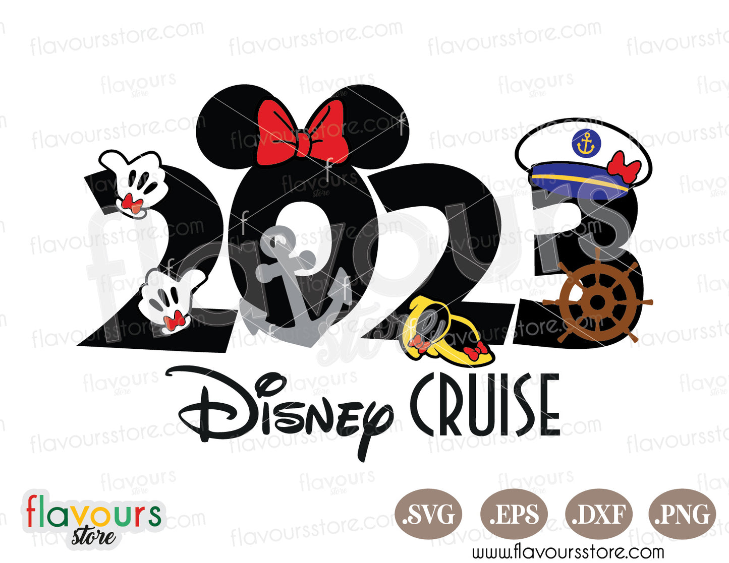 2023 Minnie Captain Disney Cruise SVG Cut files