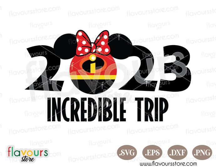 2023 Incredible Trip Minnie Ears SVG Cut File