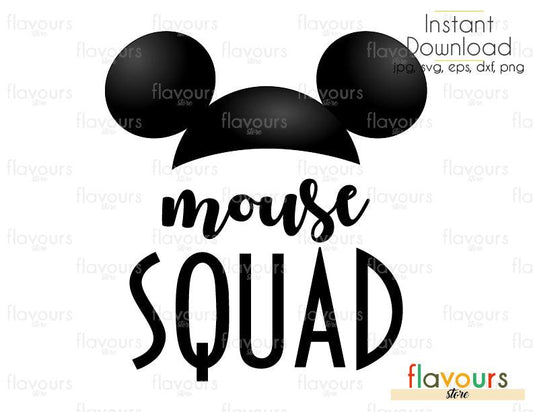 Mouse Squad - Cuttable Design Files (Svg, Eps, Dxf, Png, Jpg) For Silhouette and Cricut - FlavoursStore