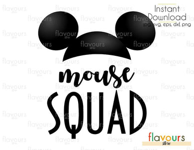 Mouse Squad - Cuttable Design Files (Svg, Eps, Dxf, Png, Jpg) For Silhouette and Cricut - FlavoursStore