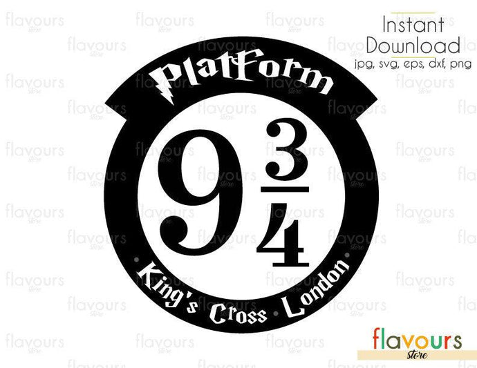 Platform 934 King's Cross - SVG Cut File - FlavoursStore