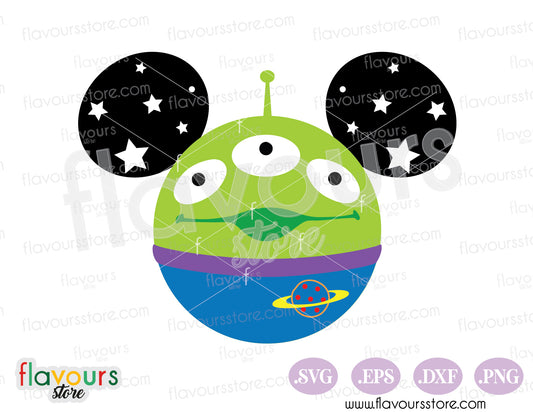 Alien Mickey Head Ears SVG