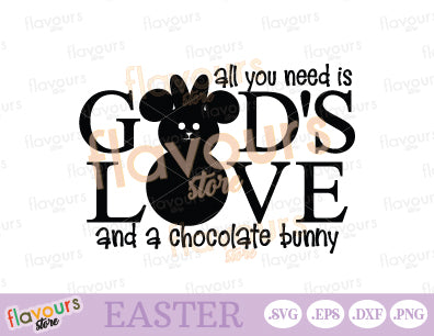 God Chocolate Bunny Mickey Easter SVG