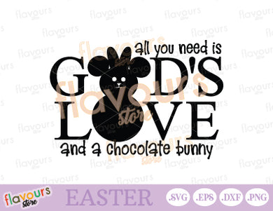 God Chocolate Bunny Mickey Easter SVG