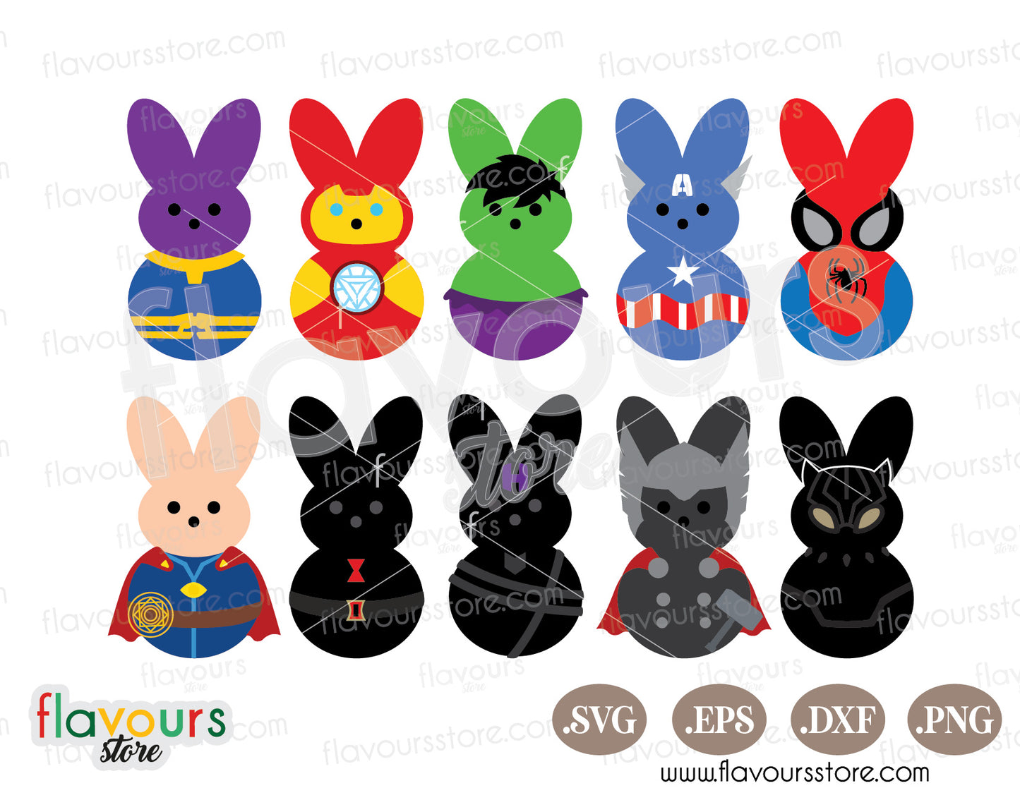 Avengers Peeps Bundle, Easter Peeps SVG Cut Files