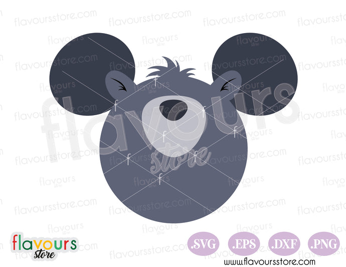 Baloo Jungle Book Mickey Ears SVG