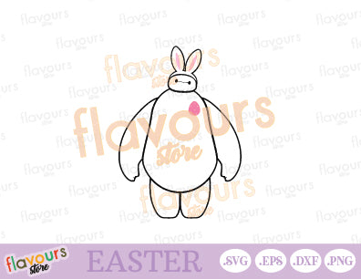 Baymax Easter Bunny Ears - svg files - flavours store