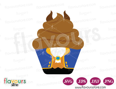 Beast Cupcake, Beauty and the beast Inspired SVG Cut File