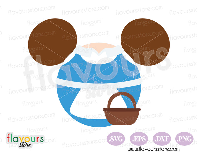 Belle Mickey Minnie Head Ears SVG