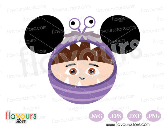 Boo Monster Inc Mickey Ears SVG