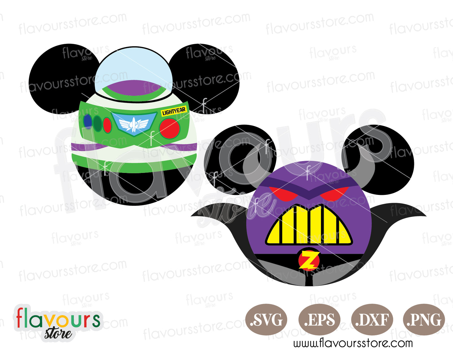 Lightyear Mickey Mouse Head SVG Zurg Ears SVG