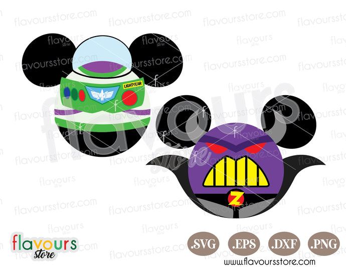 Lightyear Mickey Mouse Head SVG Zurg Ears SVG