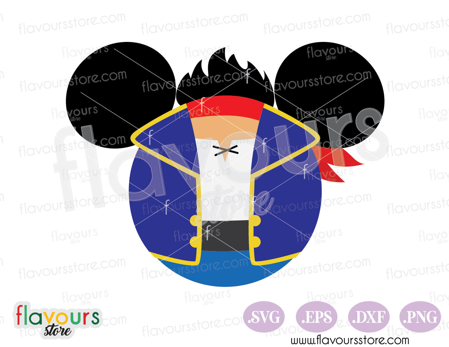 Captain Jake Pirates Mickey Ears SVG