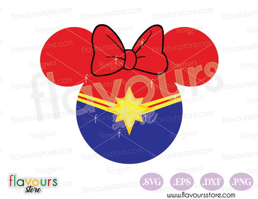 Captain Marvel Minnie Ears SVG