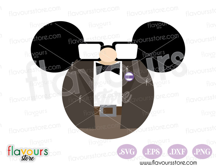 Carl UP Mouse Head Ears SVG