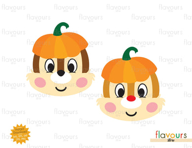 Chip 'n Dale Pumpkin - SVG Cut File - FlavoursStore