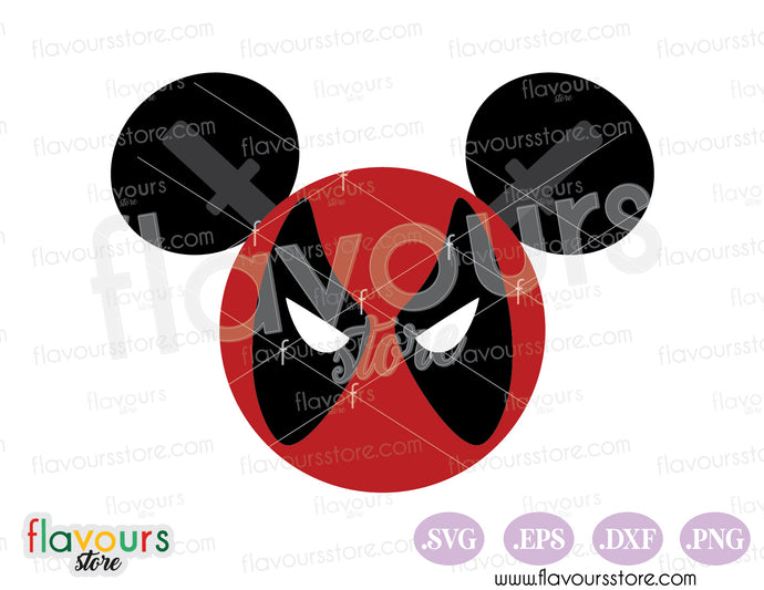 Deadpool Mickey Head Ears SVG