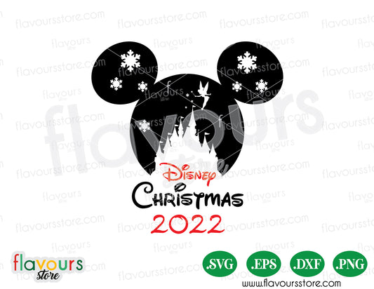 Disney Castle Ears Christmas SVG