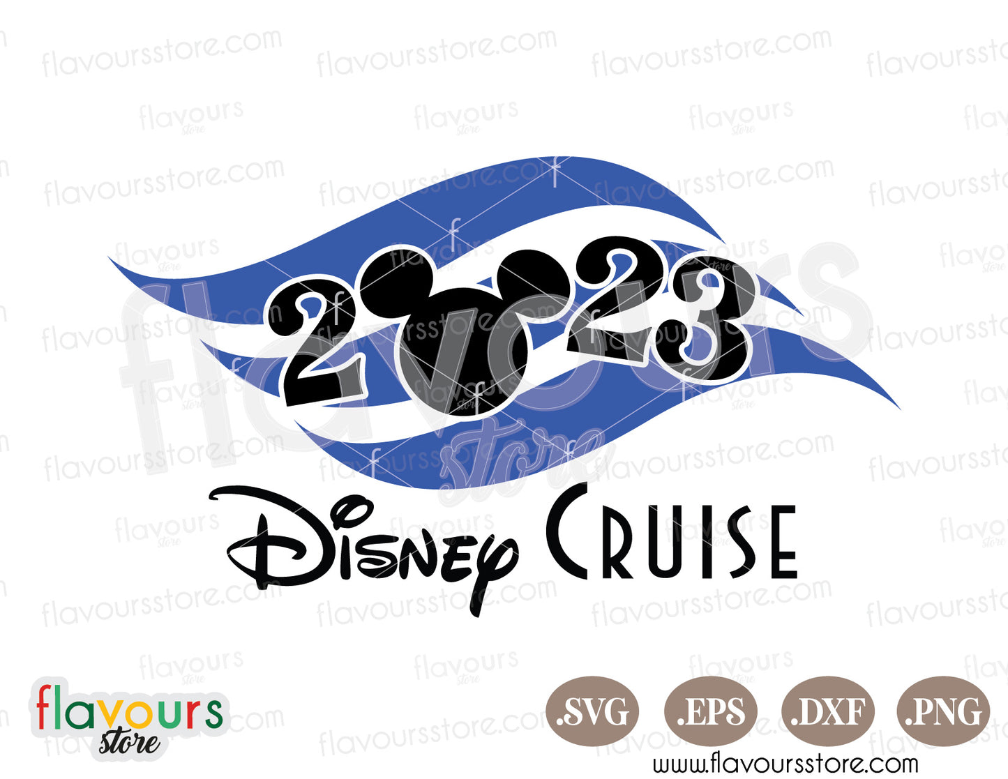 2023 Disney Cruise Flag, Mickey Ears SVG Cut Files