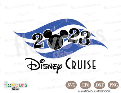 2023 Disney Cruise Flag, Mickey Ears SVG Cut Files